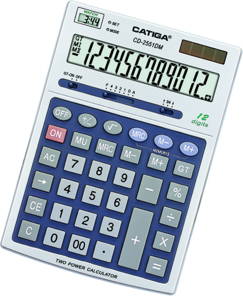 12 Digits Double Memory Calculator