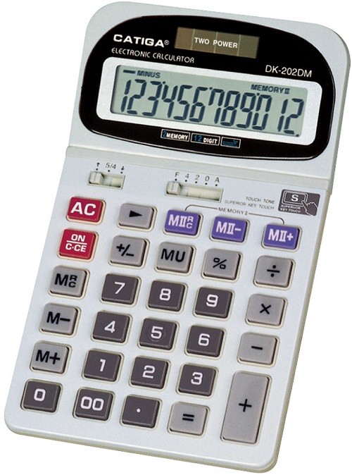 12 Digits Double Memory Calculator