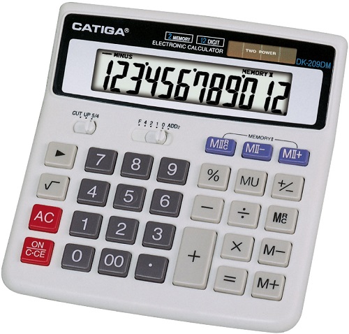 12 Digits Double Memory Calculator