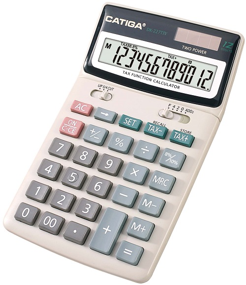 12 Digits Tax Function Calculator