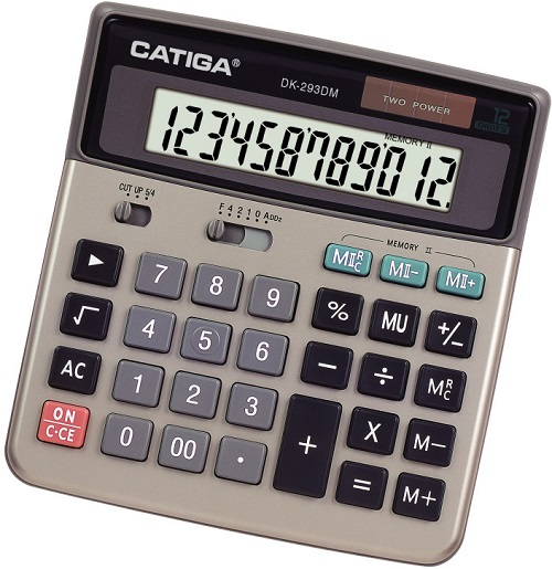 12 Digits Double Memory Calculator